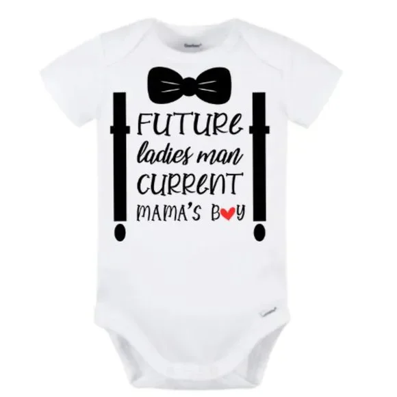 Mustache Cute Sayings For Baby Boy Onesies Future Ladies Man